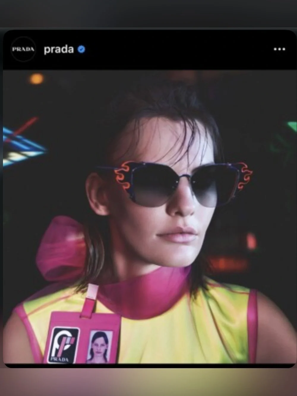Prada Cat Eye Sunglasses Women’s designer glasses silver Frames with Red Flame